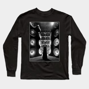 Worship in the The Temple Of Bass Speakers Long Sleeve T-Shirt